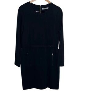 Athleta Black Long Sleeve Midi Dress Women Size M